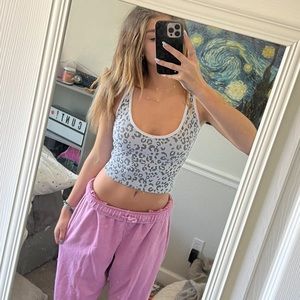 cute leopard print tank top from boutique